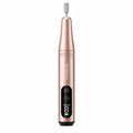 Cordless Nail Drill, Electric Nail File for Acrylic Gel Nails, Rechargeable Portable Manicure Pedicure Kit with LED Display, Low Noise, Low Vibration, Easy for Beginners, Home & Salon(Gold)