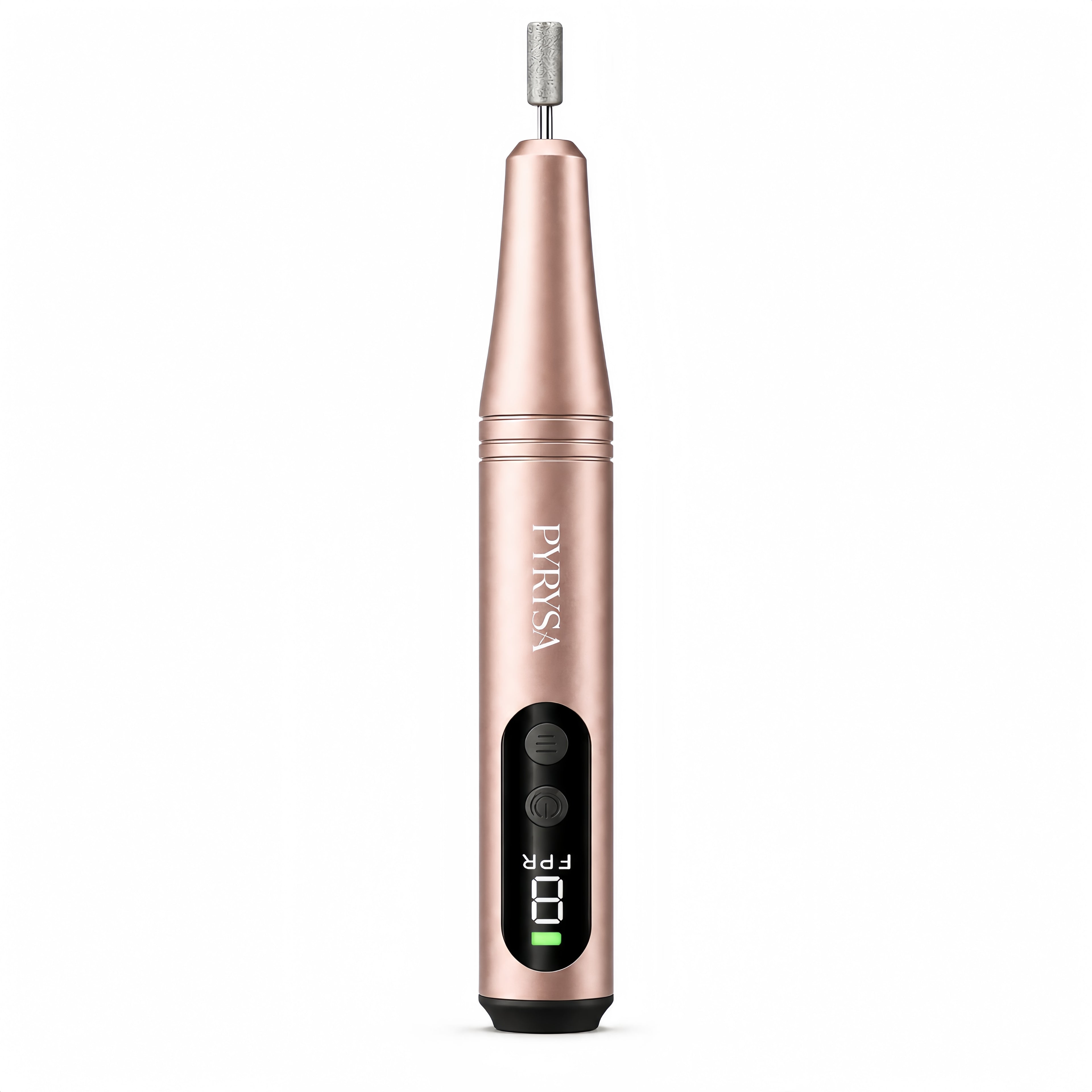 Cordless Nail Drill, Electric Nail File for Acrylic Gel Nails, Rechargeable Portable Manicure Pedicure Kit with LED Display, Low Noise, Low Vibration, Easy for Beginners, Home & Salon(Gold)